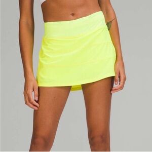 lululemon Women's Neon Yellow Skirt Pace Rival